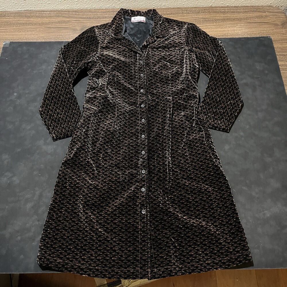 Vintage 1970s Paris Montagut Dress Women Corduroy Jacket Pockets Made in France
